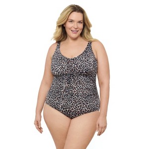 Aqua Green Women's Cinched V-Neck Shirred One Piece - 1 of 3