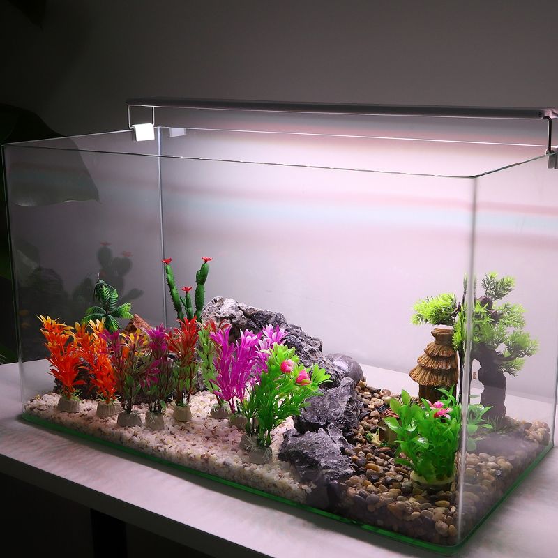 Unique Bargains Aquarium Plastic Plants Tree for Fish Tank Landscape Decoration 2 Pcs, 2 of 7