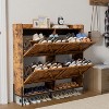 COZONY Shoe Cabinet with 4 Flip Drawers, Freestanding Shoe Storage Organizer with Metal Legs for Entryway, with Dry and Wet Separation - 4 of 4