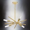 Urban Ambiance Luxury Mid-Century Modern Indoor Chandelier,  10-1/2''H x 22-9/165"W x 22-9/165''D,  Satin Brass Finish, UHP4425 - 3 of 4