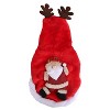 iMountek Pet Christmas Clothes Santa Claus Reindeer Antlers Costume Winter Outfit New Year Coat For Small Medium Dogs Cats - 2 of 4