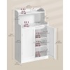 Dcolora Bathroom Storage Cabinet, Bathroom Floor Cabinet with 2 Doors, 2 Adjustable Shelves, 11.8 x 23.6 x 39.4 Inches - 2 of 4