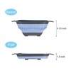 Unique Bargains Draining Pasta Potatoes Square Silicone Collapsible Colander with Handles 1 Pc - 3 of 4