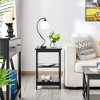 Yaheetech 3 Tier Wood End Table With Storage Shelves, X-shape Frame ...