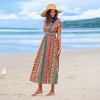 Women's V-Neck Flutter Sleeve Maxi Dress - Cupshe - 2 of 4
