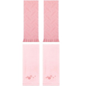 REGALWOVEN 4 Pcs Bathroom Decor Cotton Soft Absorbent Floral Embroidered Hand Towel 13" x 29" - 1 of 4