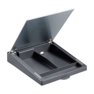 Tempered Glass Magnetic Dry-Erase Desk Organizer, 14" White