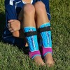 Vizari Frost Soccer Shin Guards - Unique Graphic Lightweight PP Shell - Hard Shell Protection - Foam-Padded Football Shin Pads for Comfort - Adult and Kids Soccer Shin Guards with Adjustable Straps - 4 of 4