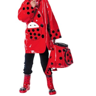 Girl Ladybug Raincoat - Kidorable