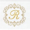 Linum Home Textiles 100% Turkish Cotton MONICA Gold Thread 2PC Embellished Hand Towel Set - 3 of 3