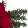 Northlight 30" Unlit Red Poinsettia and Gold Pine Cone Artificial Christmas Teardrop Swag - 3 of 4