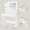 Acekool  Vanity Table with Mirror, Light Bulbs, Chair, Drawers & Power Outlets for Bedroom or Salon - 2 of 4