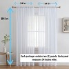 HLC.ME Penelope Faux Linen Textured Privacy Sheer Light Filtering Rod Pocket Curtains Panels, Set of 2 - 4 of 4