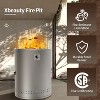 Zafro Circular 20 inch Propane Fire Pit, Outdoor Gas Fire Pit with Lava Rocks, Protective Cover, Glass Wind Guard for Party/Backyard/Patio, Grey - 2 of 4