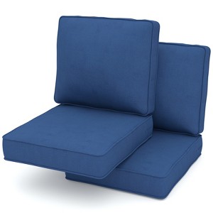 Buenhomino Outdoor Patio Chair Cushions Set, Olefin Fabric Weather-Resistant Outdoor Cushion with zipper - 1 of 4