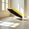 Unique Bargains Umbrella 6-Rib Flat 50% Fold Mini Parasol Full Shading-Sun Protection Impact Cloth 34.25"x20.47" 1 Pcs - 2 of 4