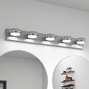LED Vanity Lights 43in 6-Light Bathroom Fixture Chrome Bath Light Bar - 1 of 4