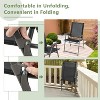 24'' Black Set of 4 Patio Folding Chair Set with Rustproof Metal Frame - 3 of 4