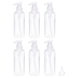 Unique Bargains Refillable Cosmetic Plastic Travel Bottle Containers with Funnel 6 Pcs - 1 of 4