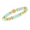 Ross-Simons Jade "Bless" Bracelet With 1.50 ct. t.w. Peridot in 18kt Gold Over Sterling - 3 of 4