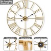 Sorbus Wall Clock for Living Room Decor - Roman Numeral Wall Clock for Kitchen - 12 inch Wall Clock Decorative - 4 of 4