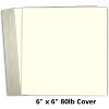 Hamilco 6x6 Cream White Scrapbook Cardstock Paper 80lb Cover Card Stock 100 Pack - 2 of 4