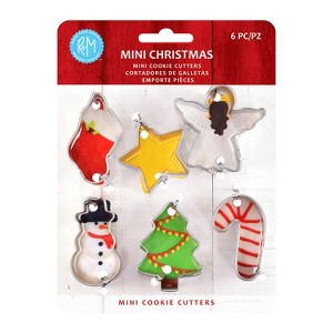 R&M International 6 Piece Mini Christmas Cookie Cutter Set - 1 of 3