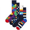 Happy Socks Adult Men and Women Crew Classics Socks in sustainable materials - 4pk in different size and colors - 2 of 4