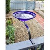 13.7" Glass Reflective Crackle Birdbath Bowl with Rail Mount Bracket - Achla Designs: Weather-Resistant Deck Mount - 2 of 3