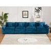 Wider Armrest 3-Seater Chenille Straight Sectional Sofas with Double-Layer Cushions and Modular Design - 3 of 4