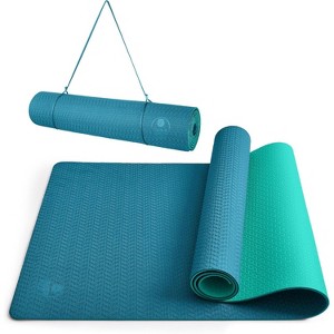 Thick Non-Slip Yoga Mat 72x24 Inches, 6mm Anti-Tear Eco-Friendly Exercise Mat for Hot Yoga, Pilates & Workouts - 1 of 4