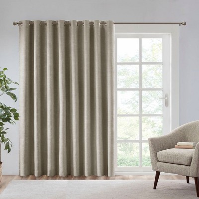 PAGED 84"x100" Printed Heathered Blackout Curtain Panel,Blackout Curtains for Bedroom,Window Patio Panel with Grommet Top,Living Room Curtains