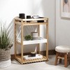 Akio 3 Tier Shelf - Indoor - STG1915 - White/Natural - Safavieh - 2 of 4