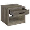 Coaster Felix Farmhouse Square Wood End Table with Drawer Gray Driftwood - image 3 of 4