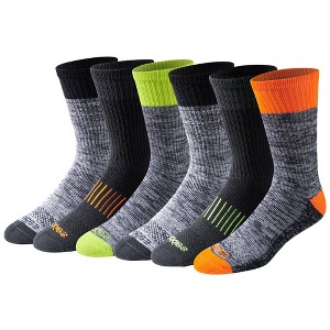 Dickies Men's 6pk Dri-Tech Crew Socks - Orange 6-12: Midweight Knit, Tagless, Tumble Dry - 1 of 1