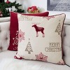 ChicFurnit Bed Pillows Reindeer Pillow Christmas Decor Pillow with Hidden Zipper Cotton Pillows for Living Room Decoration, Red, 20"*1"*20" - 2 of 4