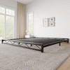 Twin Size Bed Frame, Metal Low Platform Bed Frame, with Wavy Pattern, Metal Slat Support - 4 of 4