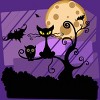 Women's Design By Humans Night Halloween moon By ChadiElHanchi Racerback Tank Top - 2 of 3