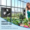 VEVOR Shutter Exhaust Fan, 16'' with Temperature Humidity Controller,  EC-motor, 1550 CFM, 10-Speed Adjustable Wall Mount Attic Fan, Black - 3 of 4
