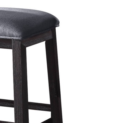 60" Weathered Espresso Marble Top Counter Height Dining Set