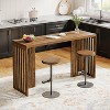 Tribesigns 63"Counter Height Pub Table, Rectangular High Top Kitchen & Dining Counter Tables with Louvered Base for Narrow Space - 3 of 4