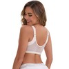 INSPIRE CHIC Women's Deep V Adjustable Straps Soft Underwire Support Minimizers Push-Up Front Closure Lace Bras - 2 of 4