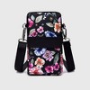 Anna-Kaci Women's Floral Oxford Cloth Crossbody Bag - Lightweight Compact Shoulder Purse - 3 of 4