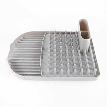 The Lakeside Collection Dish Drying Rack - Airdry Dishes Near Sink with Flatware Holder