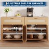 Sideboard Buffet Cabinet with Storage, Rattan Kitchen Buffet Accent Sideboard with Drawer and Adjustable Shelves, Coffee Bar Cabinet - 4 of 4