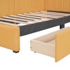 NicBex Twin Size Linen Fabric Daybed Modern Wooden Bed Frame with 2 Storage Drawers for Bedroom, Living Room, No Box Spring Required - 4 of 4