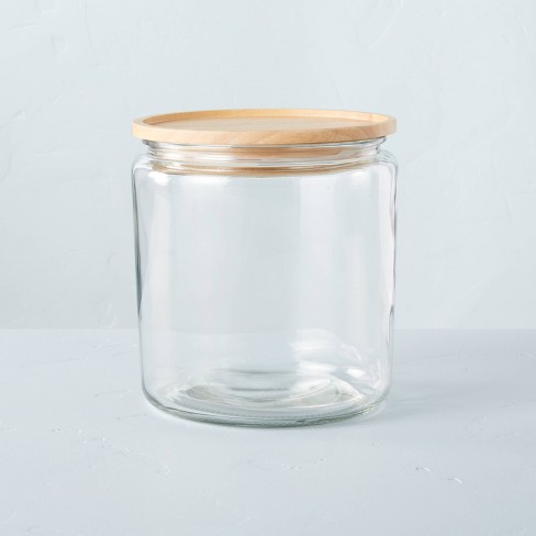 Large Glass Pickling Jars with Wooden Lid