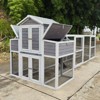 Gulches Extra Large Wooden Chicken Coop with Black Metal Wire and Two Nesting Boxes - 4 of 4
