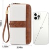 Clotth Vegan Leather Womens Wallet - RFID Blocking Large Capacity - Ladies Zip Around Clutch with Detachable Wristlet, for Daily Use,Travel - 3 of 4