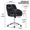 CAVINAS Adjustable Office Chair, Velvet Home Office Desk Chair, Ergonomic Office Chair, Swivel Chair, Backrest Seat, Desk Chair Comfy - 3 of 4